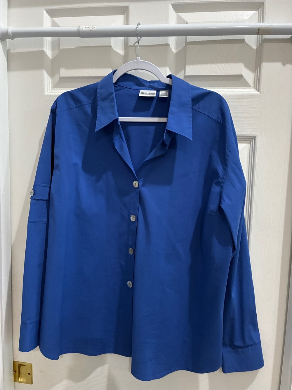 Chico's Royal Blue Button-Down Shirt